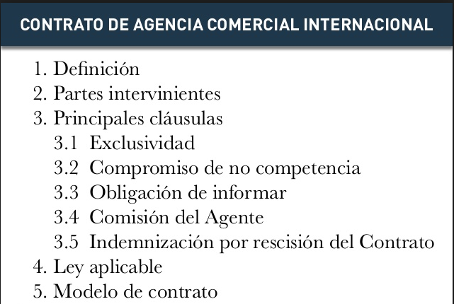 Ley aplicable contratos Distribución y Agencia